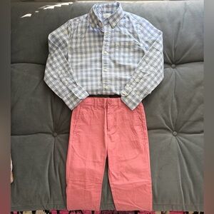 Crewcuts Boys, Coral Cotton-Twill Pants. Size 6. 100% cotton. Ankle length.